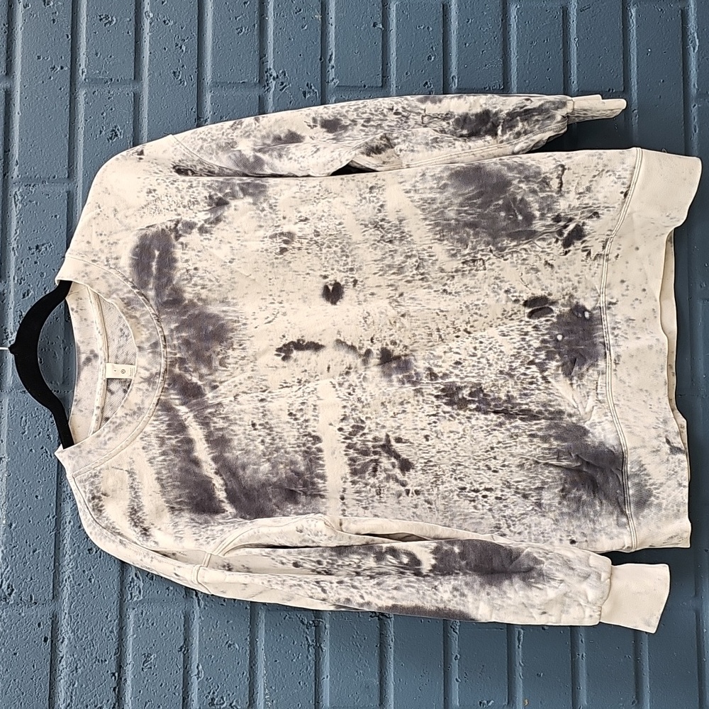 Lululemon Athletic Perfectly Oversized Crop Crew Softstreme Tie Dye Size 4